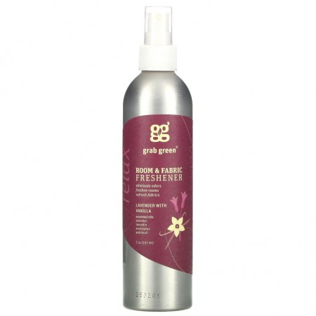 Grab Green, 실내 & 섬유 청정제, 라벤더 및 바닐라 향, 207ml(7oz)