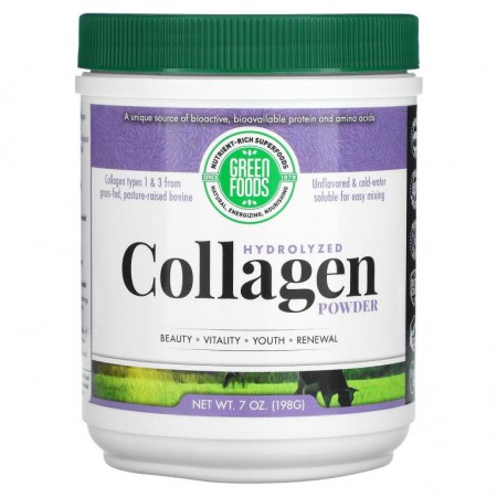Green Foods, 하이드롤라이즈드 콜라겐 파우더, 198 g (7 oz)