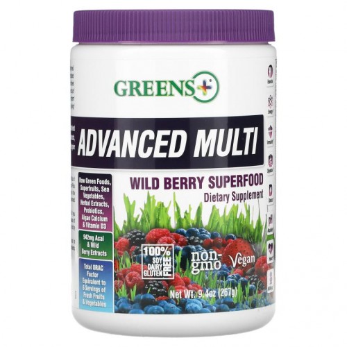 Greens Plus, 어드밴스드 멀티, 야생 베리 슈퍼푸드, 267g(9.4oz)