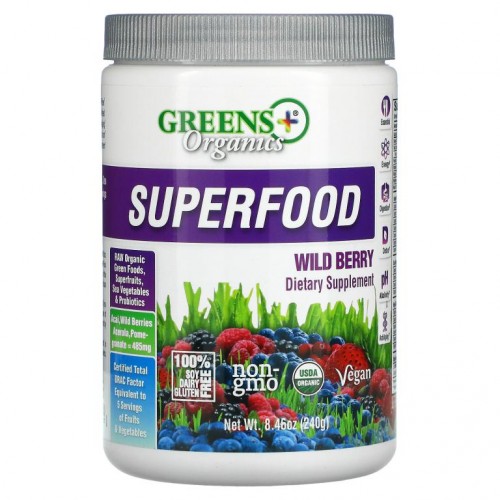 Greens Plus, Organics Superfood, 야생 베리, 8.46 oz (240 g)