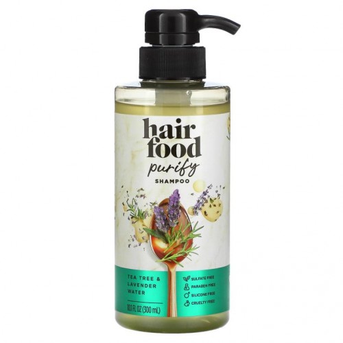 Hair Food, 정화 샴푸, 티트리 & 라벤더 워터, 300ml(10.1fl oz)