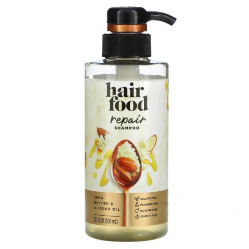 Hair Food, 리페어 샴푸, 시어버터 & 아몬드 오일, 300ml(10.1fl oz)