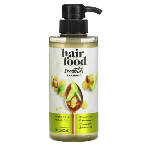 Hair Food, 스무스 샴푸, 아보카도 & 아르간오일, 300ml(10.1fl oz)