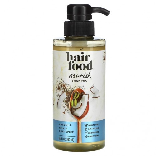 Hair Food, 영양 공급 샴푸, 코코넛 밀크 & 차이 스파이스, 300ml(10.1fl oz)