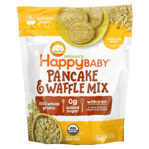 Happy Family Organics, 팬케이크 & 와플 믹스, 226g(8oz)