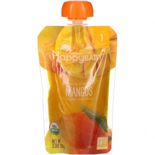 Happy Family Organics, Happy Baby, 유기농 이유식, 1단계, 망고, 99g(3.5oz)