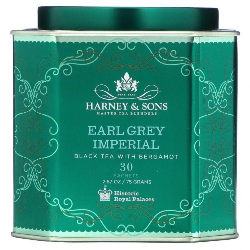 Harney & Sons, 얼그레이 임페리얼, 베르가모트 함유 홍차, 티백 30개, 75g(2.67oz)