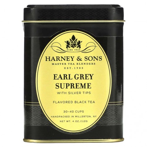 Harney & Sons, 홍차, 실버팁 함유 얼 그레이 슈프림, 4 oz