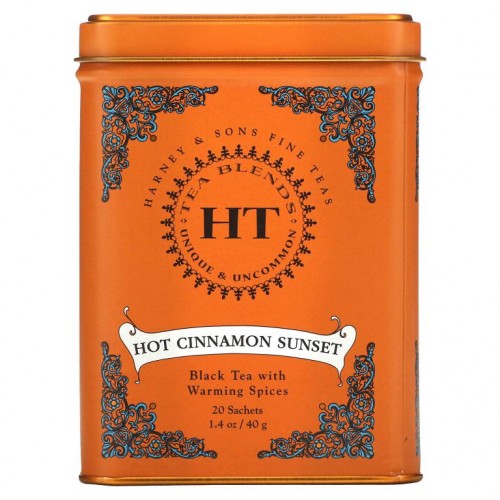 Harney & Sons, HT 티 블렌드, 핫 시나몬 선셋, 티백 20개, 40g(1.4oz)