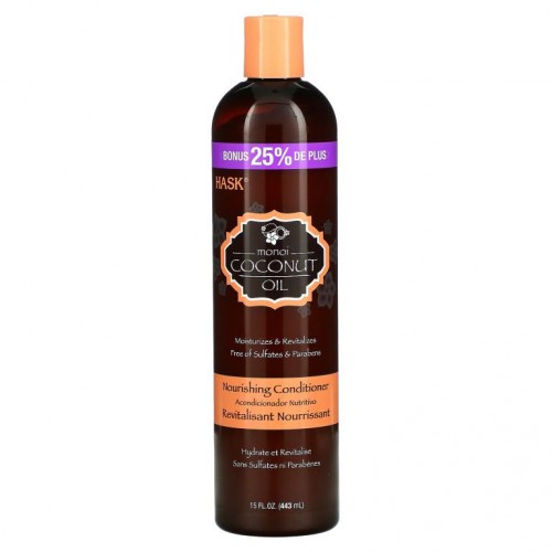 Hask Beauty, Monoi Coconut Oil, Nourishing Conditioner, 15 fl oz (443 ml)