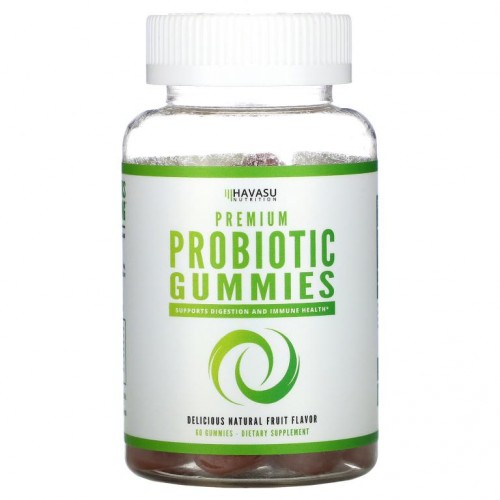 Havasu Nutrition, Premium Probiotic Gummies, Natural Fruit Flavor, 60 Gummies