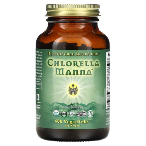 HealthForce Superfoods, Chlorella Manna, VeganTabs 400정