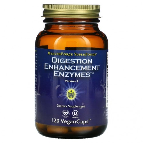 HealthForce Superfoods, Digestion Enhancement Enzymes, 식물성 캡슐 120정