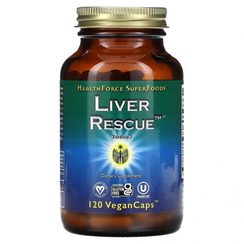 HealthForce Superfoods, Liver Rescue, 버전 6, 식물성 캡슐 120정