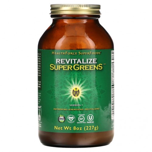 HealthForce Superfoods, Revitalize Super Greens, 8 oz(227 g)