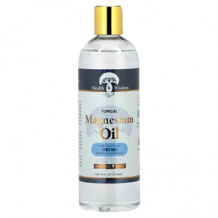 Health and Wisdom, 마그네슘 오일, 473ml(16fl oz)