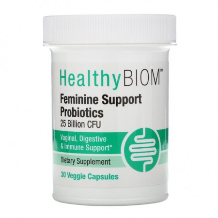 HealthyBiom, 여성용 프로바이오틱 보조제, 250억 CFU, 베지 캡슐 30정