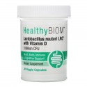 HealthyBiom, 비타민 D 함유 락토바실러스 루테리 LRC, 50억 CFU, 베지 캡슐 60정