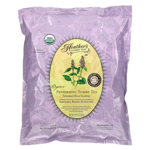 Heather's Tummy Care, Tummy Teas, 유기농 페퍼민트 Tummy Tea, 카페인 무함유, 453g(16oz)