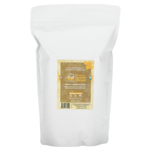 Heavenly Tea Leaves, Whole Leaf Herbal Tisane, Organic Lemon Ginger, 1 lb (16 oz)