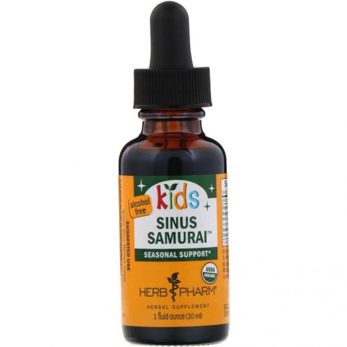 Herb Pharm, 키즈 사이너스 사무라이, 알코올 무함유, 30ml(1fl oz)