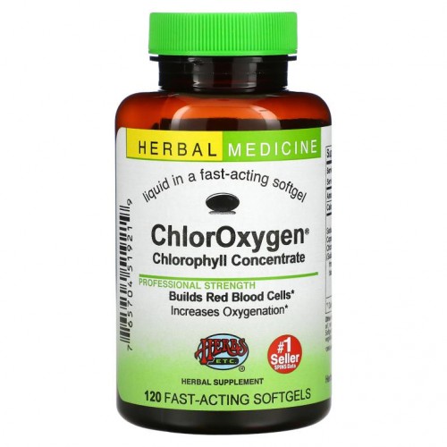 Herbs Etc., ChlorOxygen, 엽록소 농축물, 빠른 효과 소프트젤 120정