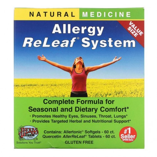 Herbs Etc., 알레르기 ReLeaf 시스템, 2병, 소프트젤 60정/정제 60정