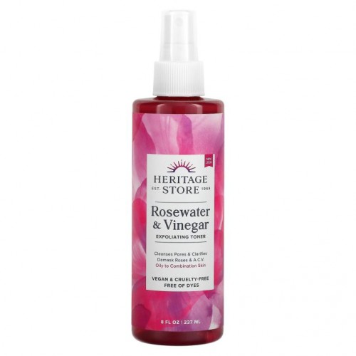 Heritage Store, 로즈워터 & 비니거, 각질 제거 토너, 237ml(8fl oz)