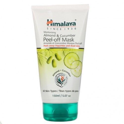 Himalaya, 필오프 뷰티 마스크, 모든 피부에 적합, 아몬드 및 오이, 150ml(5.07fl oz)