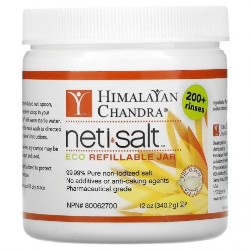 Himalayan Institute, Neti•Salt, 친환경 리필형 용기, 340.2g(12oz)