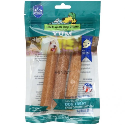 Himalayan Pet Supply, Himalayan Dog Chew, 얌, 미디움, 모든 크기, 치즈, 127.5g(4.5oz)