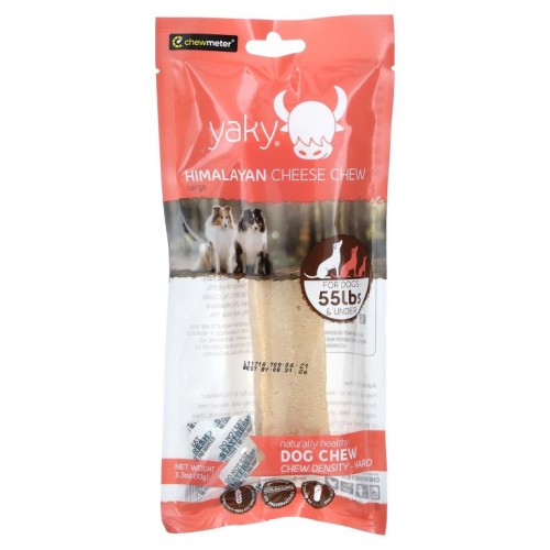 Himalayan Pet Supply, Yaky, 히말라야 치즈 츄, 하드, 55lbs 이하 반려견용, 라지, 93g(3.3oz)