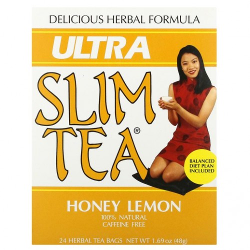 Hobe Labs, 울트라 슬림 티, 허니 레몬, 2 4허브 티 백, 1.69 oz (48 g)