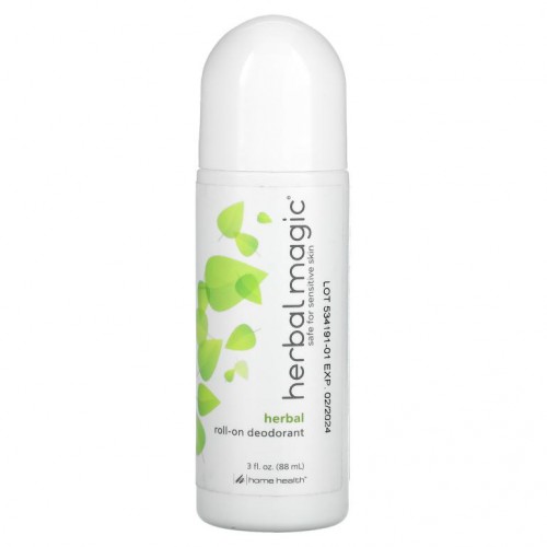 Home Health, 허벌 매직, 롤 온 데오드란트, 허브향, 3 fl oz (88 ml)