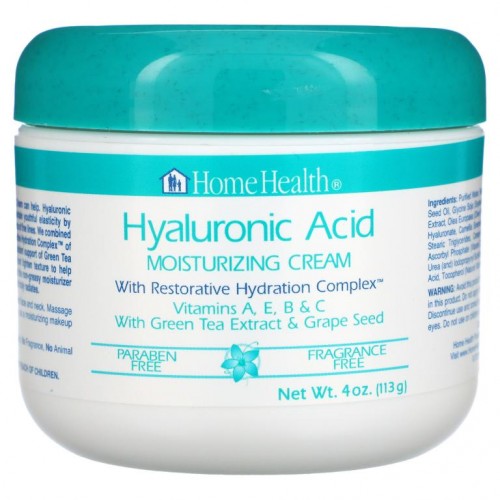 Home Health, 히알루론산 모이스처라이징 크림, 향료 무함유, 113g(4oz)