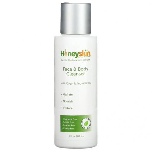Honeyskin, 페이스 & 바디 클렌저, 118ml(4fl oz)