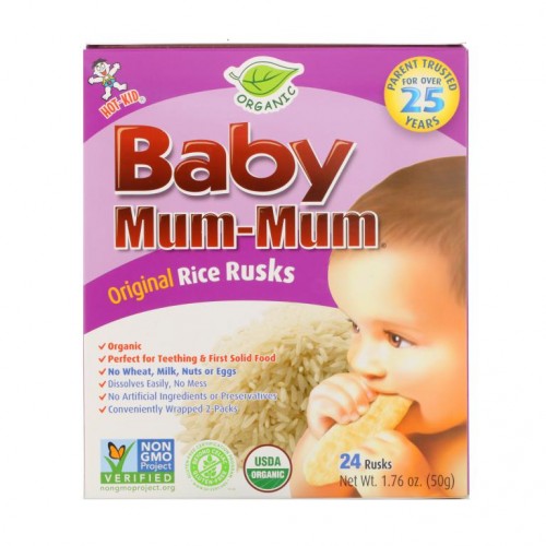 Hot Kid, Baby Mum-Mum, 유기농 쌀 러스크, 러스크 24개, 50g(1.76oz)