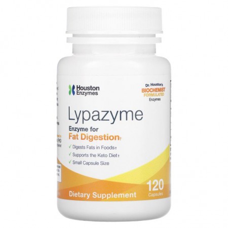Houston Enzymes, Lypazyme, 120 캡슐