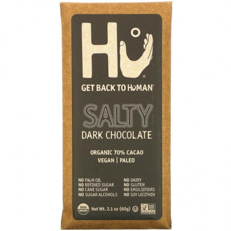 Hu, 짭짤한 다크 초콜릿, 60g(2.1oz)