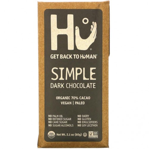 Hu, 심플 다크 초콜릿, 60g(2.1oz)