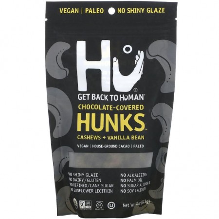 Hu, Chocolate-Covered Hunks, Cashews + Vanilla Bean, 4 oz (113 g)