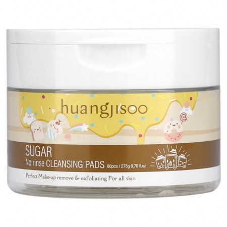 Huangjisoo, Sugar, No: Rinse Cleansing Pads, 60 Pads, 7.76 oz (220 g)