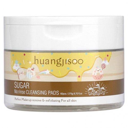 Huangjisoo, Sugar, No: Rinse Cleansing Pads, 60 Pads, 7.76 oz (220 g)