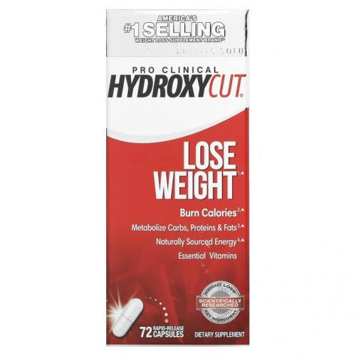 Hydroxycut, Pro Clinical Hydroxycut, 체중 감량, 빠른 방출 캡슐 72정