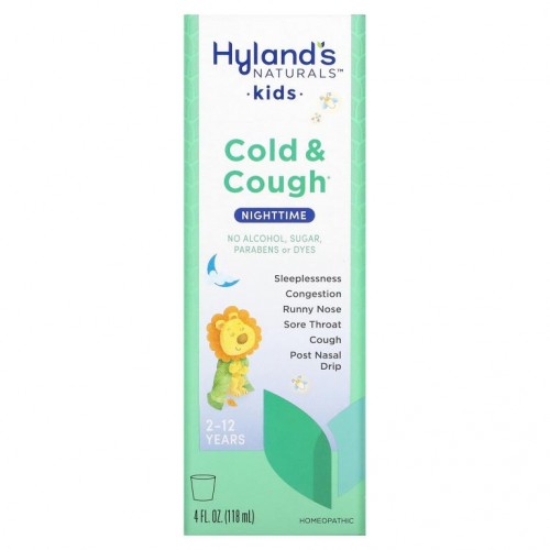 Hyland's, 4 Kids,콜드앤코프, 나이트타임, 만 2~12세, 118ml(4fl oz)
