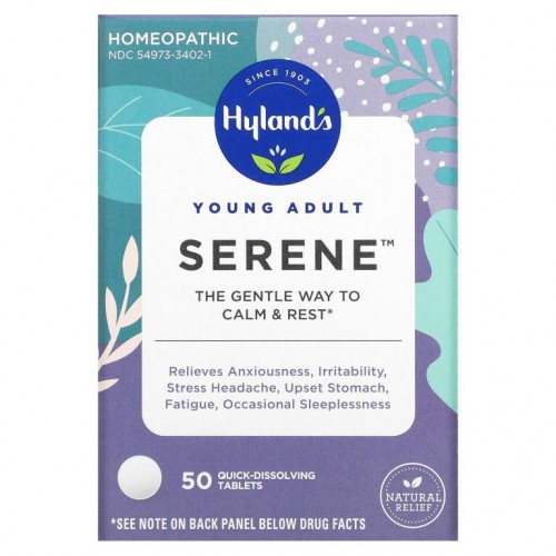 Hyland's, Young Adult, Serene, 194 mg, 50 Quick-Dissolving Tablets