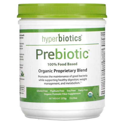 Hyperbiotics, Prebiotic, 유기농 특허 혼합물, 375g(13.23oz)