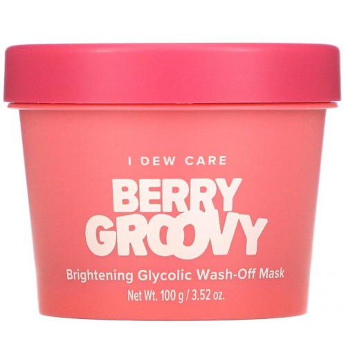 I Dew Care, Berry Groovy, 브라이트닝 글리콜릭 워시오프 뷰티 마스크, 100g(3.52oz)