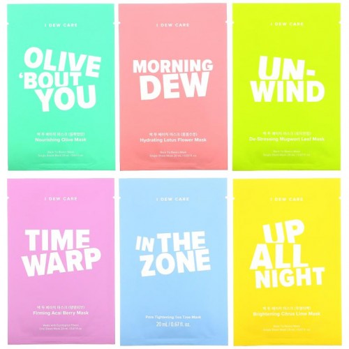 I Dew Care, Let's Get Sheet Faced, 14 Day Sheet Mask Set, 0.67 fl oz (20 ml) Each