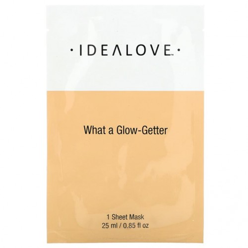 Idealove, 왓 어 글로우 게터, 뷰티 시트 마스크 1매, 25ml(0.85fl oz)